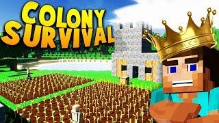 IS THIS THE NEXT MINECRAFT?! STARTING OUR NEW KINGDOM IN COLONY SURVIVAL! | Colony Survival Gameplay