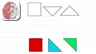 Как пройти Brain Test 112 уровень Подставь цветные фигуры в рамки.