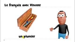 J'apprends le français # 1 mot par jour # un plumier