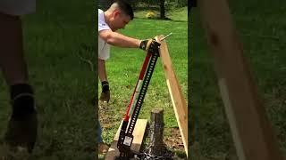 Tree stump removal with high lift jack #tree #diy #landscaping #howto #tools #stump #removal