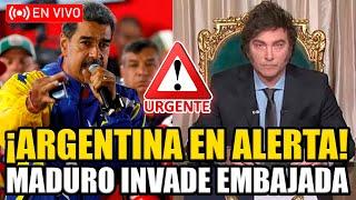 URGENTE MADURO INVADE EMBAJADA ARGENTINA ¡MILEI EN ALERTA POR SEÑAL DE GUERRA! | BREAK POINT