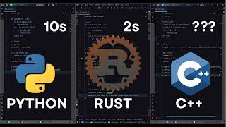 Python vs Rust vs C++ Speed Comparison