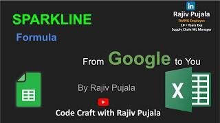 77. SPARKLINE Function in Excel & Google Sheets | Simplified by a Googler