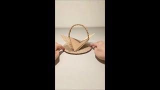 Corrugated paper shell diy handmade art flower basket flower ware, make teaching video, easy to lea