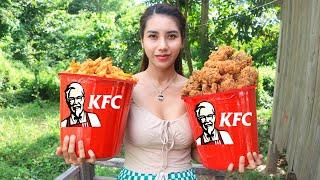 Cook a huge KFC of chicken leg recipe in my countryside