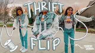 DIY THRIFT FLIP 2020! Cozy Sherpa Flannel & My Dream Jeans! | Francesca Grace