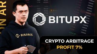 CRYPTO ARBITRAGE | BTC ARBITRAGE BETWEEN EXCHANGES BINANCE - Bitupx | 7% for 20 minutes