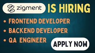 Zigment is hiring for 4 Roles | Off Campus Drive | Check Eligibility | Apply Now | @learnwithanu31