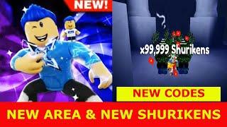 * NEW UPDATE CODES *  [NEW AREA & SHURIKENS] Shuriken Tapping ROBLOX