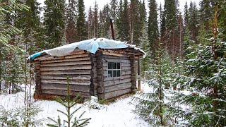 Закрытие сезона. Сплав поздней осенью. Одиночный поход по таёжной реке. Старая лесная изба. Часть 2