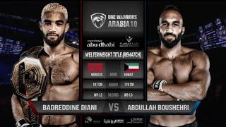  UAE Warriors 40 - Badreddine Diani vs Abdullah Boushehri بدرالدين دياني ضد عبدالله بوشهري