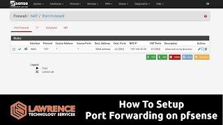 How To Setup Port Forwarding on pfsense 2.4