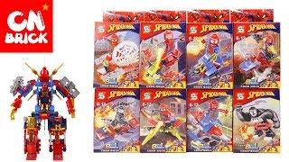 Unoffical LEGO SPIDER MAN MECH ROBOT 8 IN 1 SY1183 Unofficial LEGO lego videos