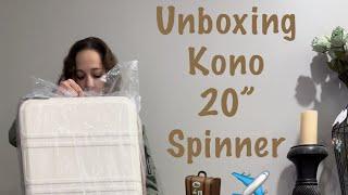 Unboxing Kono 20” spinner | cream white #travel #carryon #luggage #kono