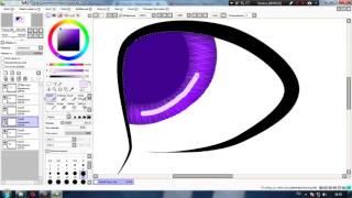 Обработка пони глаза в Paint Tool SAI.