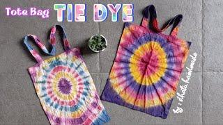 Cara Membuat Tote Bag Tie Dye dengan Pewarna Wenter/ Wantex || Tote Bag Jumputan || Tote Bag Shibori