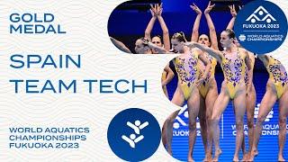 Spain Gold Medal Performance | Team Tech | World Aquatics Championship Fukuoka 2023