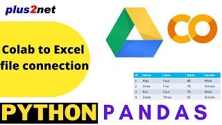 Upload Excel or CSV file in google drive and connect from Colab Python platform using mount drive