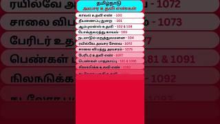 தமிழ்நாடு அவசர உதவி எண்கள் | tamil nadu helpline number |