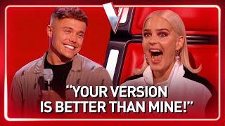 HANDSOME singer sets Coach Anne-Marie's HEART ON FIRE with her own song on The Voice | Journey #253