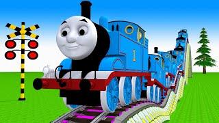 【踏切アニメ】あぶない電車  TRAIN Thomas Fumikiri 3D Railroad Crossing Animation #2024