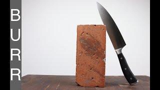 Sharpening Knife On Brick