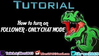 How to turn on Follower only chat mode on Twitch