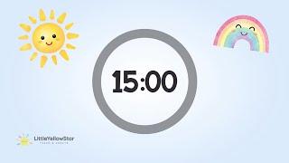 15 Minutes Countdown Timer For Kids With Calming Music | Classroom Countdown Timer | Study Timer