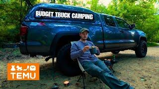 Budget Truck Camping with Temu Gear