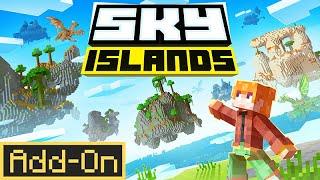 SKY ISLANDS ADDON Adds Floating Paradise For Builders in Minecraft Survival!