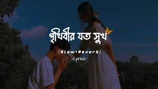 Prithibir Joto Sukh(পৃথিবীর যত সুখ)- Habib Wahid & Nancy [Slowed+Reverb]•Lyrics ।। Mood Play 