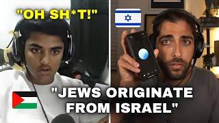 Pro Palestinian Muslim's Brain FREEZES After Learning Israel Belongs To The Jews!
