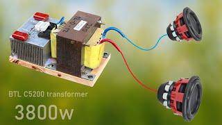 DIY Powerful Ultra Bass Amplifier BTL C5200 , Transformer , Simple Circuit