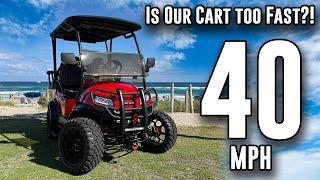 EP47 - Our Fastest Golf Cart- 40MPH+ Club Car Tempo on a Stock Motor! We think it might be too fast!