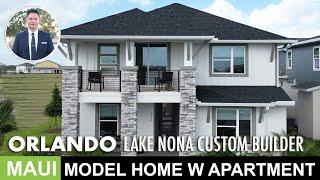 LUXURY CUSTOM MODEL HOME TOUR | MAUI MODEL LAKE NONA ORLANDO | FULLY CUSTOM HOME | NEW BUILDER