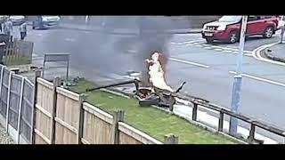 SLUK | Bike thief catches fire - CCTV uncensored