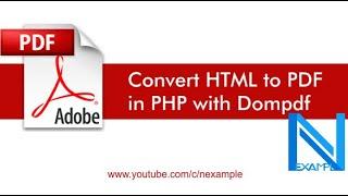 PHP | Convert HTML to PDF in PHP with Dompdf 2021 With Array | Dompdf version dompdf_1-0-2