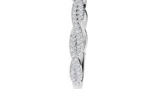 Infinity inspired diamond band engagement ring