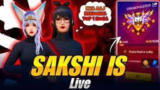 Rank Push With Sakhsi| साक्षी is BACK| Free Fire Girl Live| Ff Girl Live Stream|