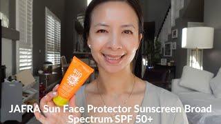 JAFRA Sun Face Protector Sunscreen Broad Spectrum SPF 50+ Wear Test | Tiana Le