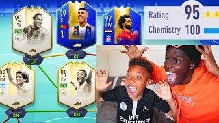 9 YEAR KID TOTS 195 RATED FUT DRAFT!! LITTLE BROTHER FUT DRAFT CHALLENGE (FIFA 19)