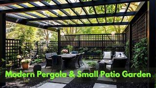 Backyard Retreat Ideas: Build Your Own Modern Pergola and Tropical Small Patio Garden