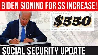 $550 SOCIAL SECURITY INCREASE IF BIDEN SIGNS! SSA SSI SSDI Payments | Social Security Update