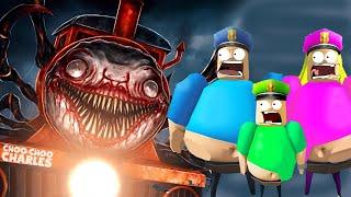 CHOO CHOO CHARLES FAMILY  HORROR VERSUS BARRY SECRET FAMILY  ( Scary Obby ) - Roblox Animation