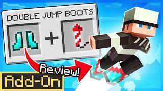 DOUBLE JUMP BOOTS ADDON is The Best $1 Addon for Minecraft Survival Players!