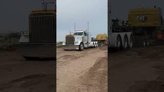 Peterbilt 389 Glider Hauling CAT 352