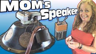 STRANGE SPEAKER Inside My Mom's 1928 RCA | Installing New Wires & Grill Cloth to OLD Antique 100-A