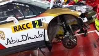 WRC Citroen rebuilding car