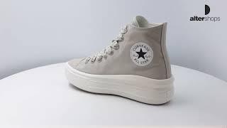 Converse CT ALL STAR MOVE HI PLATFORM CANVAS Μπεζ A08307C