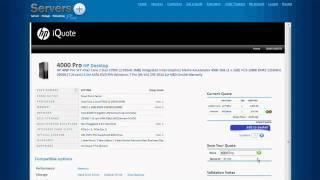 An introduction to iQuote HP hardware configurator at Servers Plus